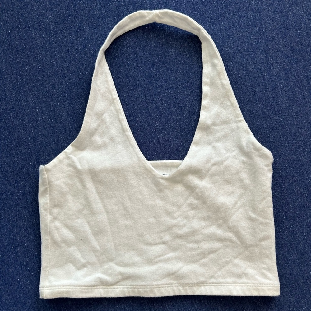 Brandy white halter top
